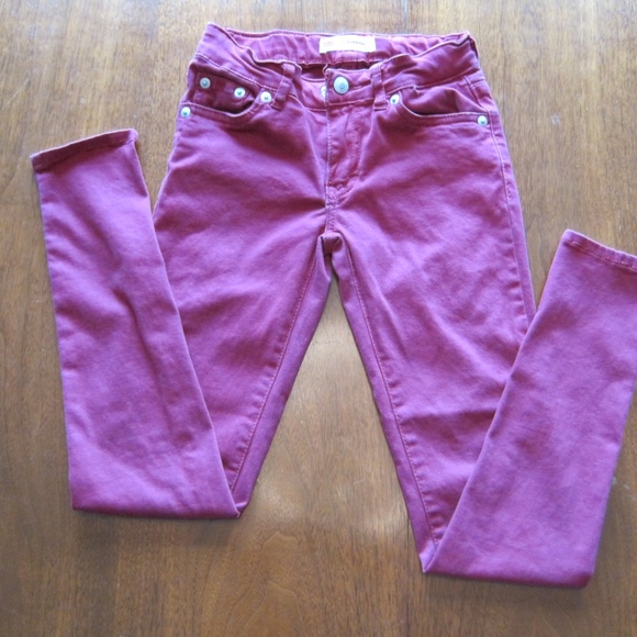 Levi 710 Super skinny raspberry colored sz 10 reg - Picture 5 of 5
